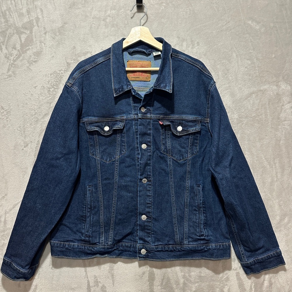 Levis Trucker Jacket Mens XL Blue Denim Standard Fit 72334-2762 Stretch Cotton